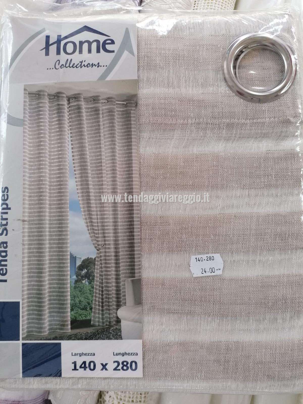 Tendone con anelli STRIPES cm 140x280