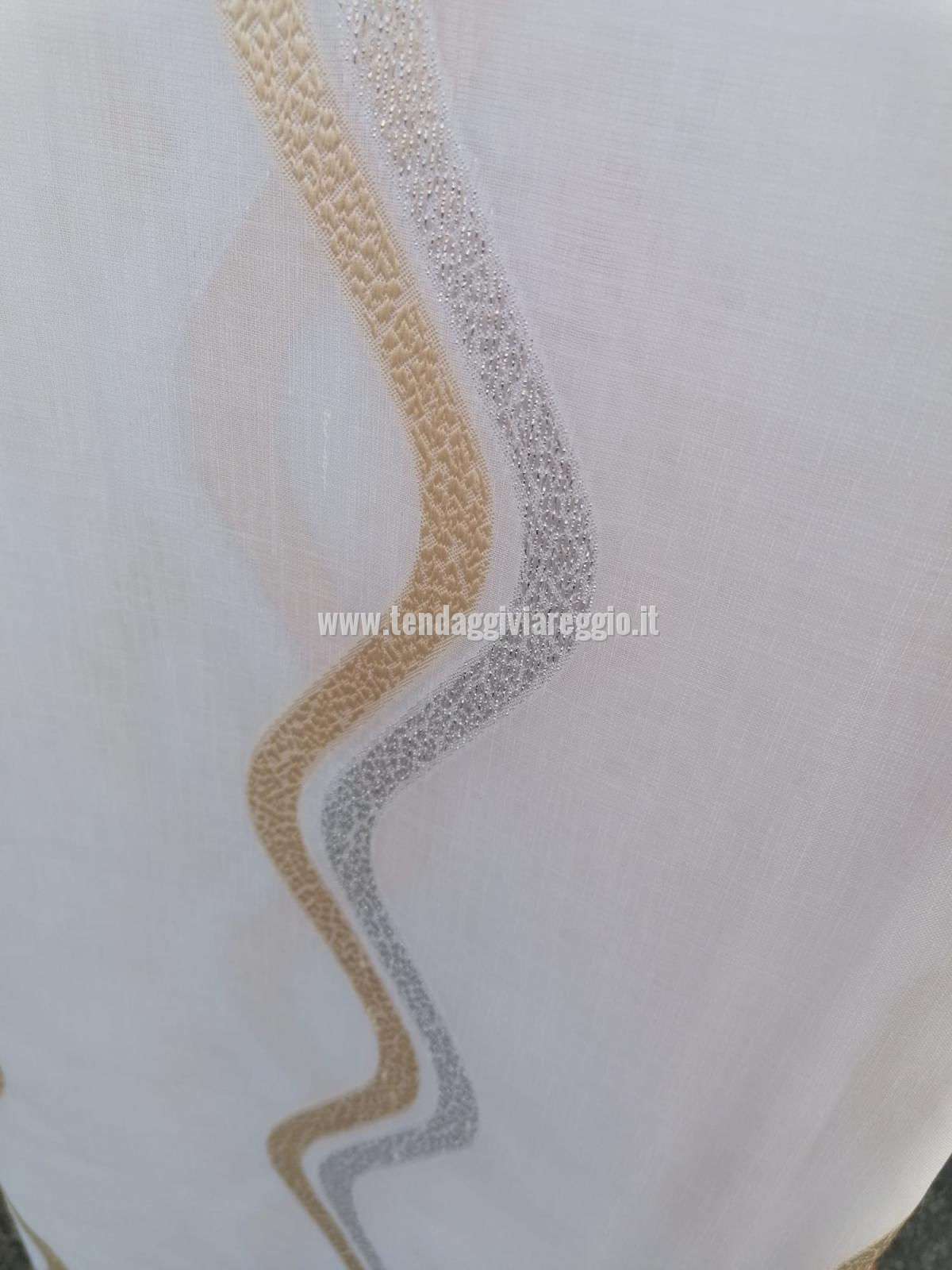 Scampolo 400x300 cm FIL COUPE' ONDE LUREX ORO/ARGENTO