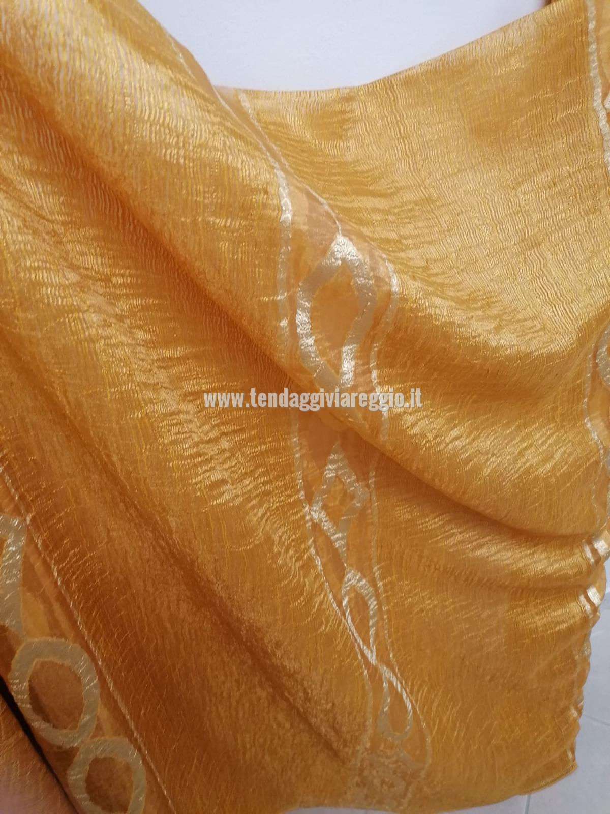 Organza stropicciata lavorazione fil coupè MARIPUR ORO