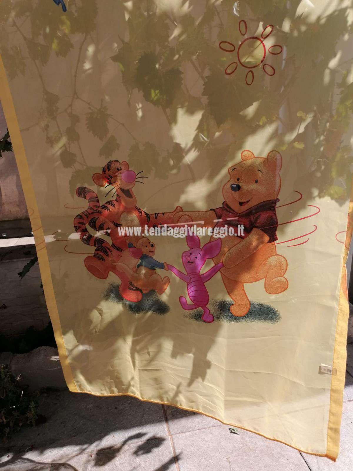 Tendina Disney WINNIE THE POOH colore giallo per porta