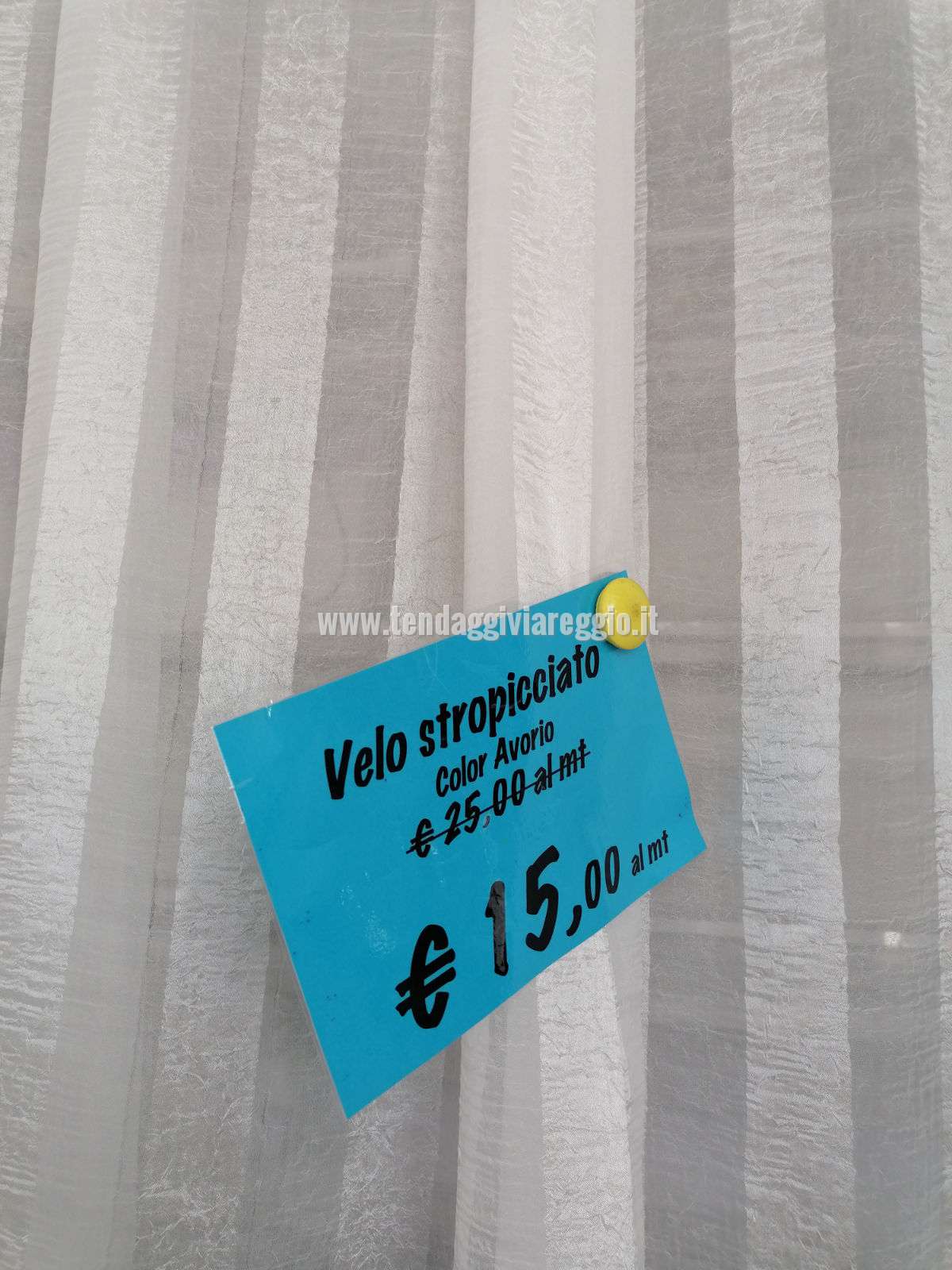 Tenda VELO STROPICCIATO RIGATO