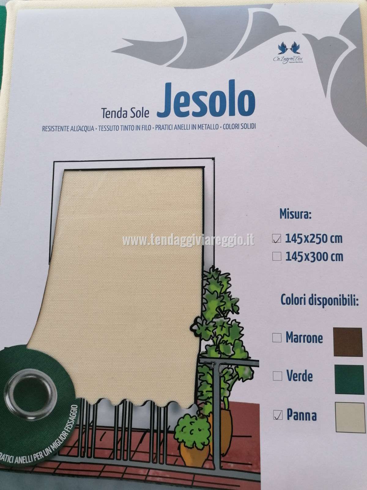 Tenda da sole JESOLO 145x250 cm già pronta da appendere