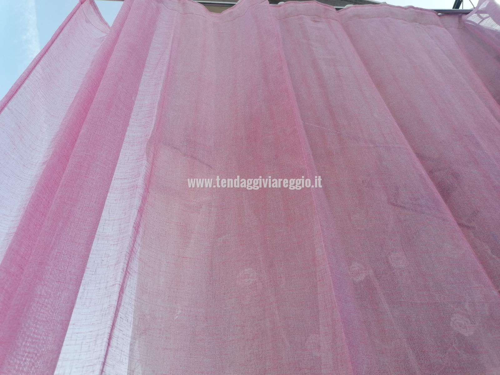 Tenda confezionata DEGRADE' ROSA con fettuccia arricciante