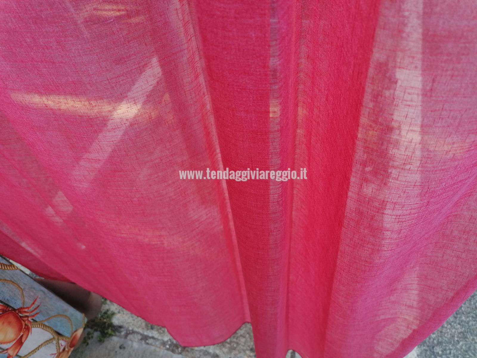 Tenda confezionata DEGRADE' ROSA con fettuccia arricciante