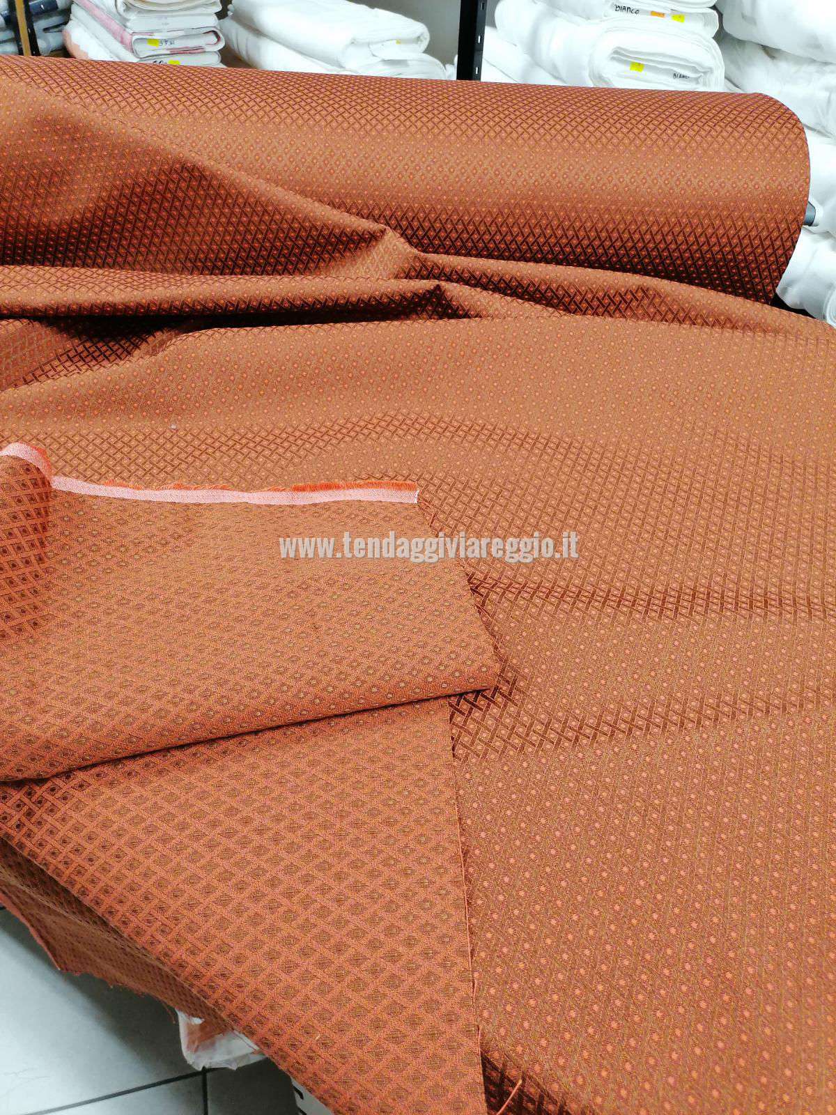 Tessuto tappezzeria GINEVRA color ARANCIO cm 280